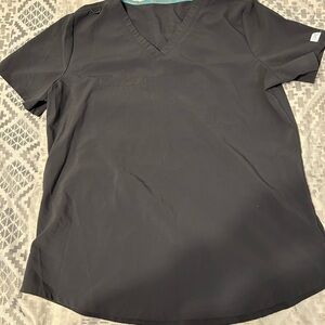 Gray V-Neck Scrub Top and bottom